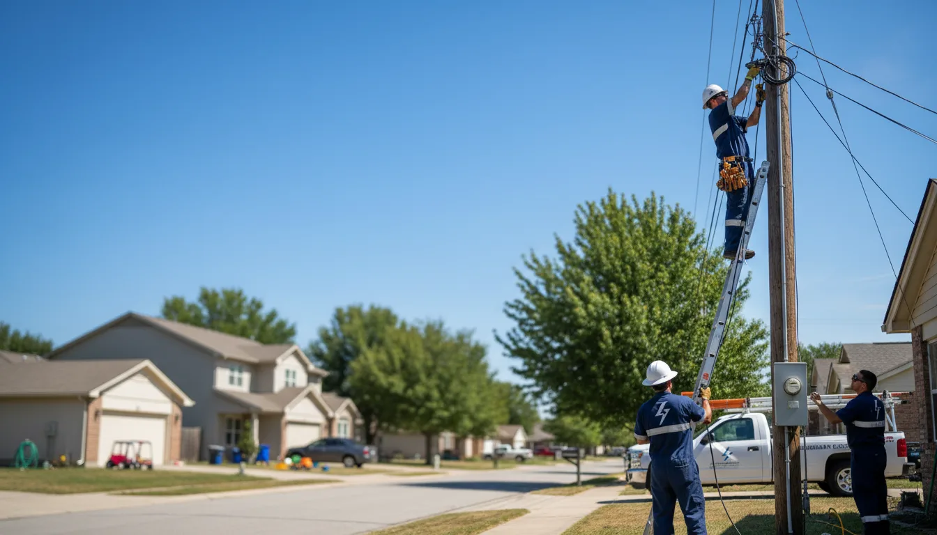 Residential electrician providing installation services in Mobeetie, TX